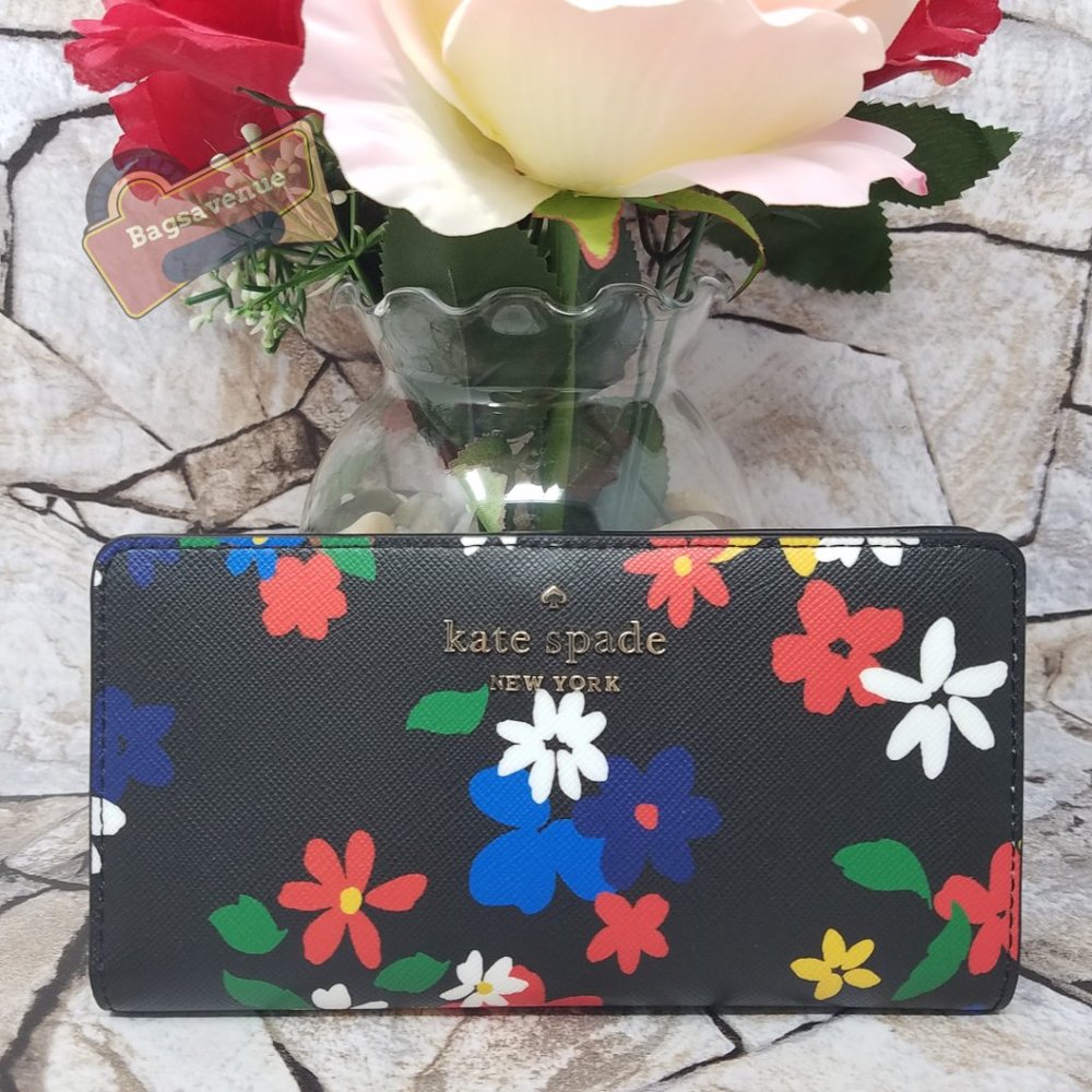 Sailing Large Bifold Wallet Floral Kate Spade